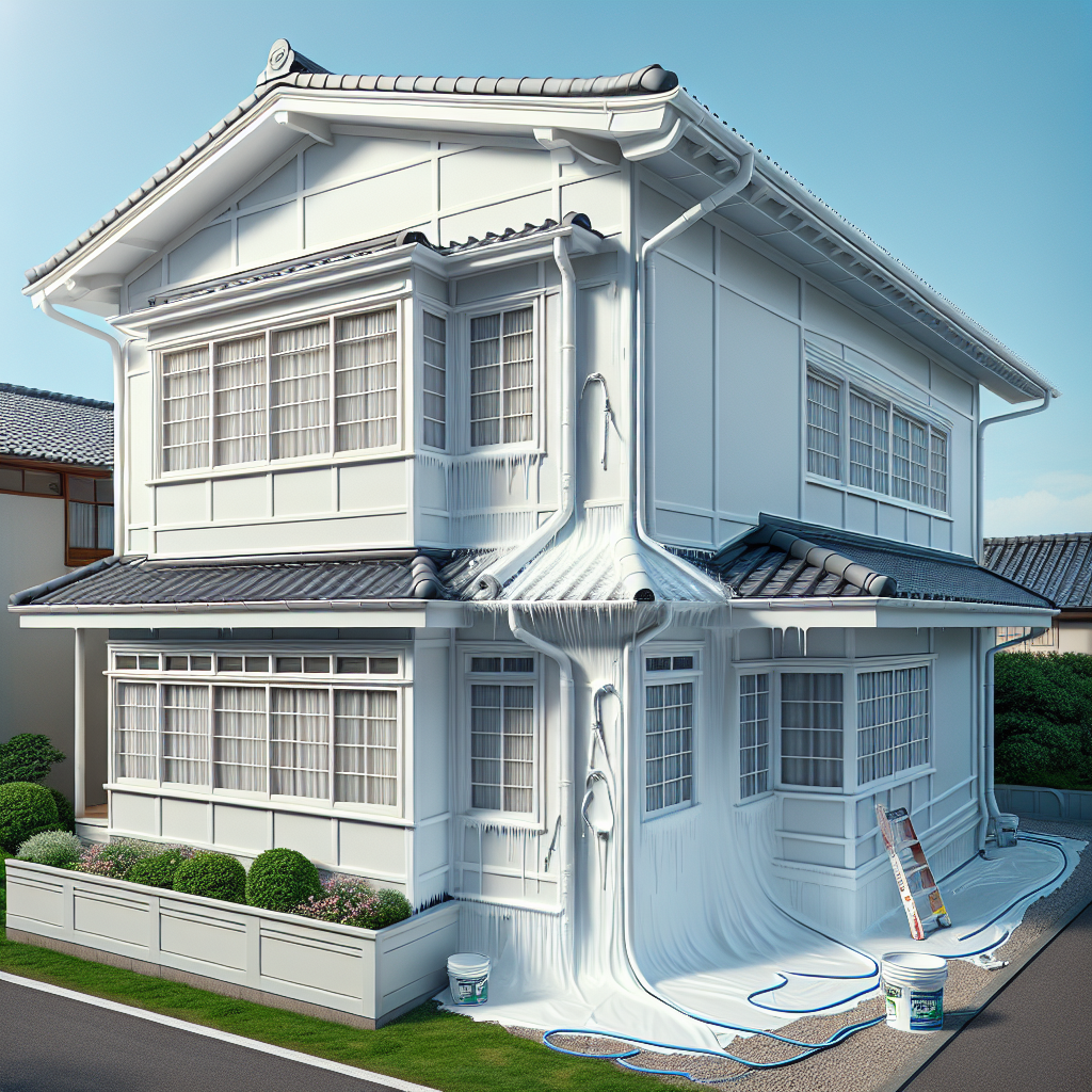 施工後の香芝市M様邸（無機塗料で清潔感のある白に）